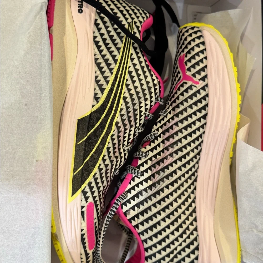 PUMA Womens Lemlem X Velocity Nitro 2 Running Sneakers Shoes